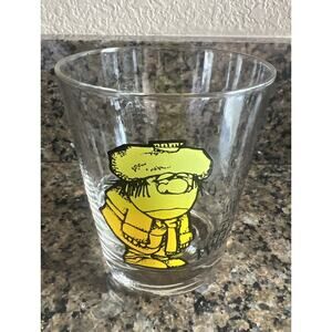Vintage Novelty Drinking Tumbler Cocktail Glass Bend Over Goose 1977 C.M. Paula